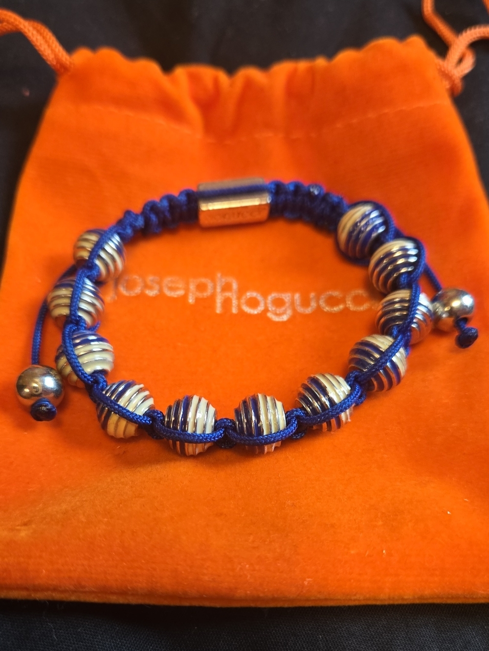 Blue Rope Bead Bracelet